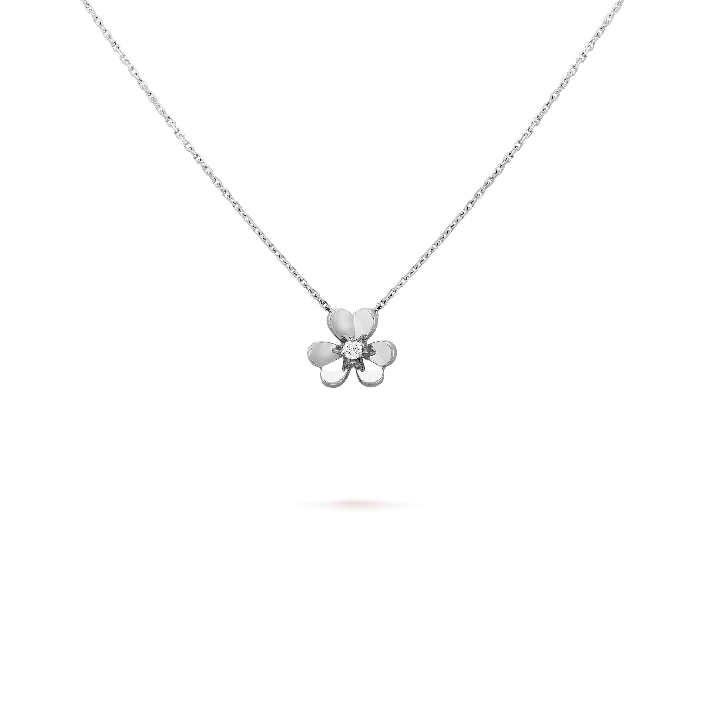 VAN CLEEF ARPELS FRIVOLE PENDANT, MINI MODEL - WHITE GOLD, DIAMOND  VCARP0J400